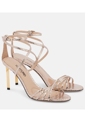 Tom Ford Ida 85 snake-effect leather sandals