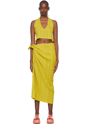 Marco Rambaldi SSENSE Exclusive Yellow Viscose Cover-Up Set