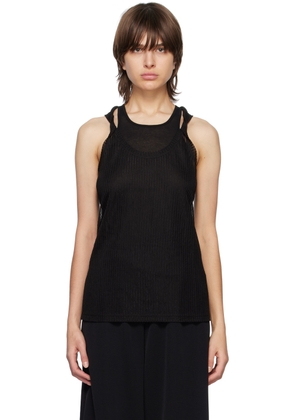 TOM FORD Black Transparent Tank Top