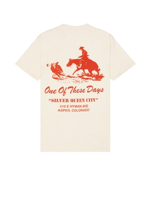 ONE OF THESE DAYS x FWRD Silver Queen City Tee in Bone - Cream. Size L (also in M, S, XL/1X, XXL/2X).