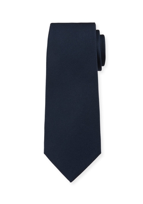 Solid Silk Twill Tie, Navy