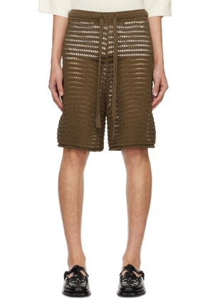 COMMAS Brown Drawstring Shorts