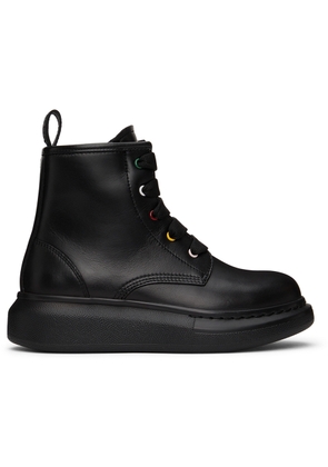 Alexander McQueen Kids Black Lace-Up Boots