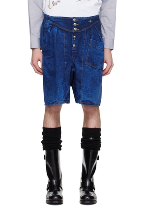 Vivienne Westwood Blue Bleached Shorts