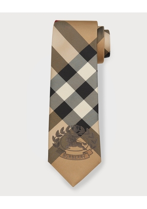 Men's Classic Cut EKD and Check Silk Tie