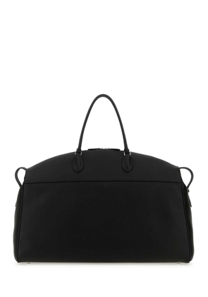 The Row Black Leather George Travel Bag