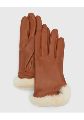 Leather & Shearling Vent Gloves