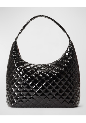 Metro Large Patent Quilted Shoulder Bag