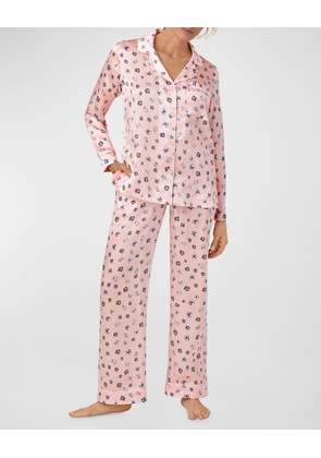 Jewel-Print Organic Cotton & Silk Pajama Set