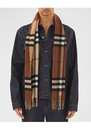 Men's Cashmere Check Scarf