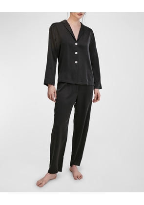 Washable Silk Long-Sleeve Pant Set