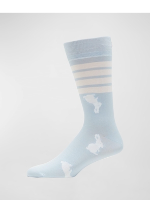 Men's 4-Bar Rabbit Mid-Calf Socks