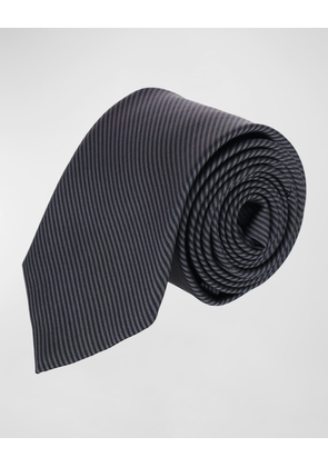 Men's Leyton Tonal Stripe Silk Necktie