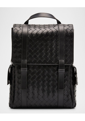 Men's Intrecciato Leather Backpack