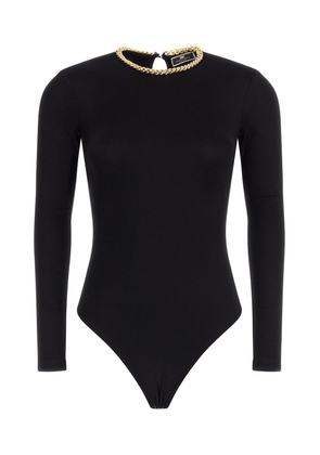 Elisabetta Franchi Chain Embellished Crewneck Bodysuit