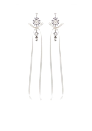 Simone Rocha Diamante & Pearl Crest Bow Earrings