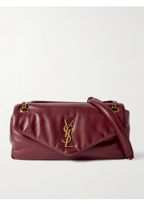 SAINT LAURENT - Calypso Padded Leather Shoulder Bag - Burgundy - One size