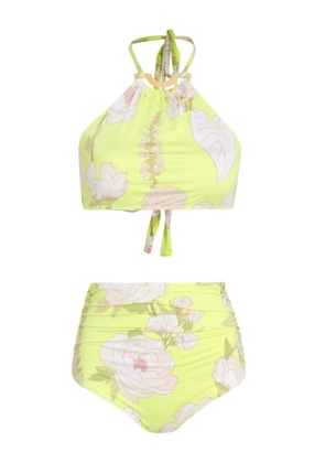 Brigitte floral-print bikini set - Yellow