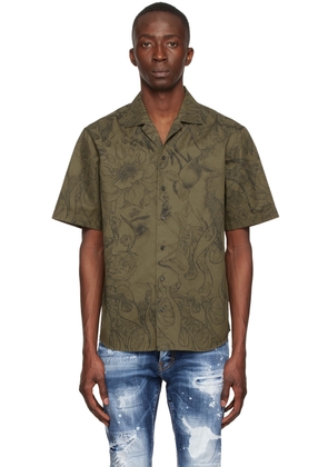 Dsquared2 Khaki Cotton Shirt