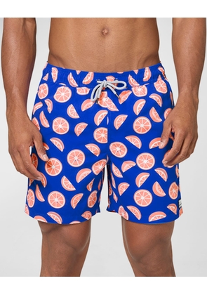 Men's Citrus-Print Swim Shorts