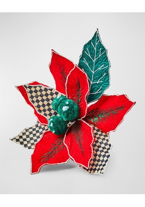 Cozy Christmas Poinsettia Clip