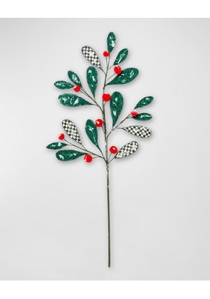 Cozy Christmas Mistletoe Spray Stem