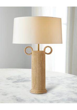 Eros 30' Faux Travertine Table Lamp