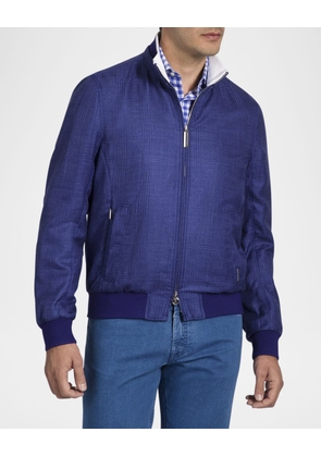 Men's Cashmere, Silk and Linen Full-Zip Jacket