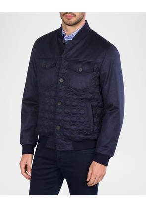 Men's Quilted Cashmere Blouson Jacket