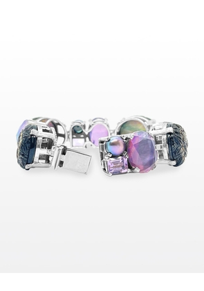 Tahitian Mother-of-Pearl, Amethyst and Quartz Bracelet