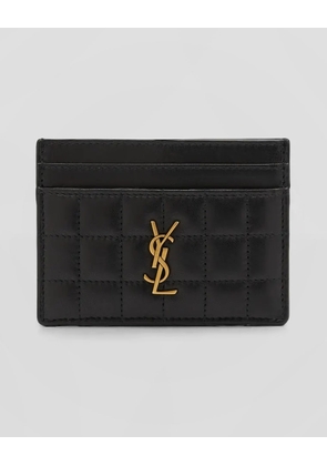 Cassandre YSL Card Case in Quilted Smooth Leather