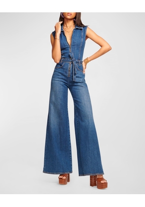 Jemma Wide-Leg Denim Jumpsuit