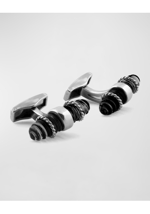 Men's Spiral Capsule Cufflinks with Spinel