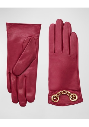 Chain Leather Gloves