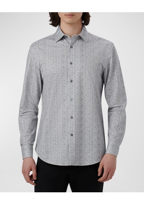 Men's James Diamond-Print OoohCotton Sport Shirt