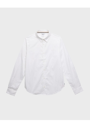 Boy's Long-Sleeve Cotton Oxford Shirt, Size 4-16