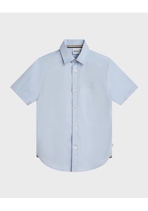 Boy's Short-Sleeve Button Shirt, 4-16