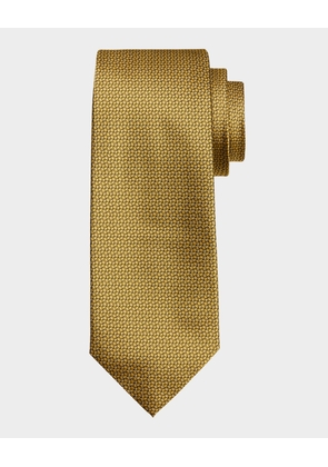 Men's Micro-Geometric Silk Tie