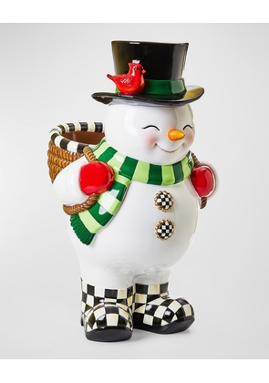 Cozy Christmas Snowman Planter