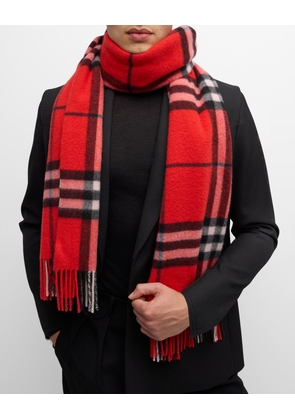 Men's Cashmere Giant Check Scarf