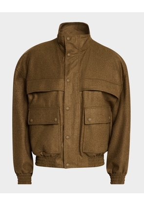 Men's Tristar Wool and Cashmere Bomber Jacket