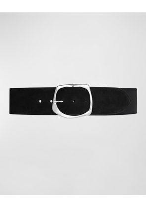 La Petillante Twisted Leather & Suede Belt