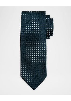 Men's Geometric Dot Silk Tie