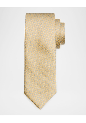 Men's Geometric Woven Silk Tie