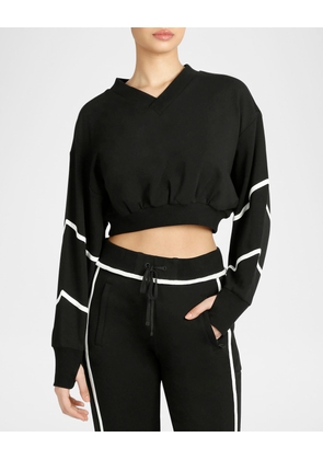 Belina Cropped V-Neck Sweatshirt