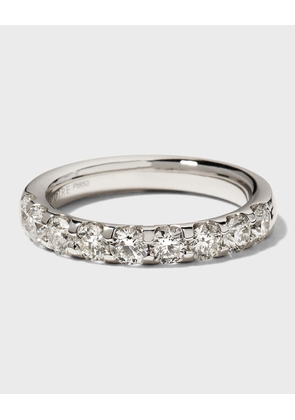 Platinum 9 Round Diamond Ring, Size 6, 1.00tcw