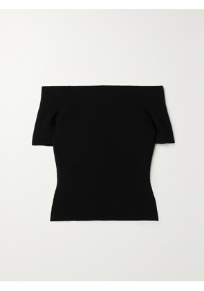 Alexander McQueen - Off-the-shoulder Stretch-knit Top - Black - XXS,XS,S,M,L,XL