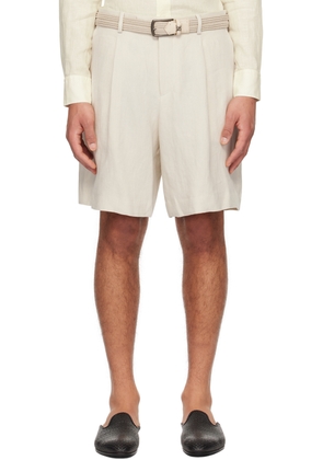 Lardini Beige Pleated Shorts