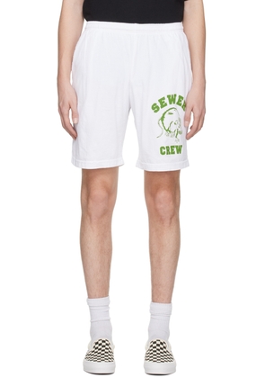 Stray Rats White Sewer Crew Shorts