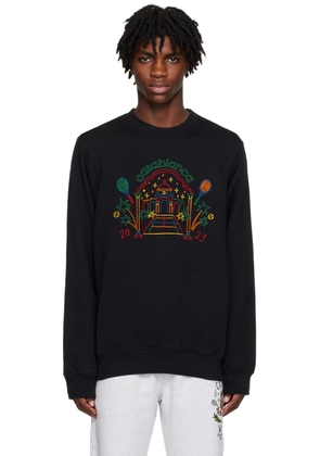 Casablanca Black Rainbow Crayon Temple Sweatshirt